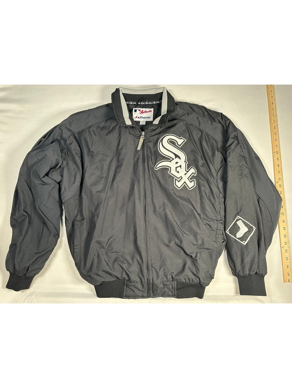 90's Majestic MLB Authentic Collection Chicago White Sox Black Jacket Size L